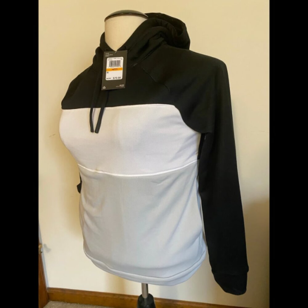 Under Armour Women Small Qualifier  Pullover Hoodie Black Colorblock Athletic